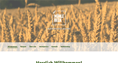 Desktop Screenshot of muehle-beck.de